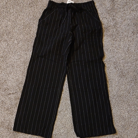 Sienna Sky Pants - NWT Sienna Sky Black Pants with White Pinstripes